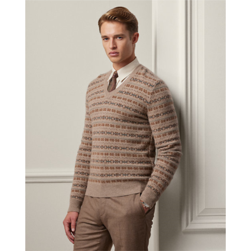 Polo Ralph Lauren Fair Isle Cashmere V-Neck Sweater