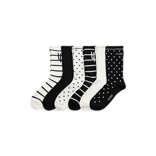 Polo Ralph Lauren Patterned Stretch Roll-Top Sock 6-Pack