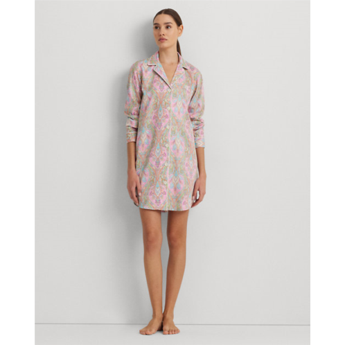 Polo Ralph Lauren Paisley Cotton-Blend Sateen Sleep Shirt