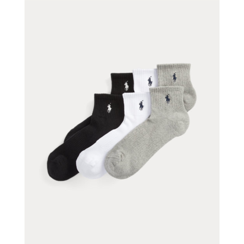 Polo Ralph Lauren Cotton-Blend Quarter-Crew Sock 6-Pack