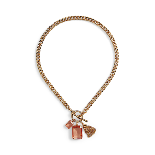 Polo Ralph Lauren Gold-Tone Stone Pendant Necklace