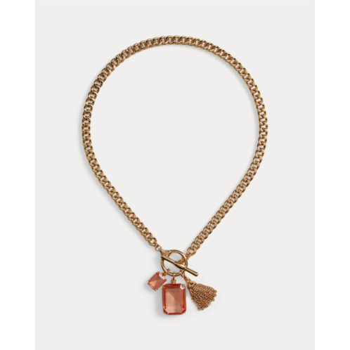 Polo Ralph Lauren Gold-Tone Stone Pendant Necklace