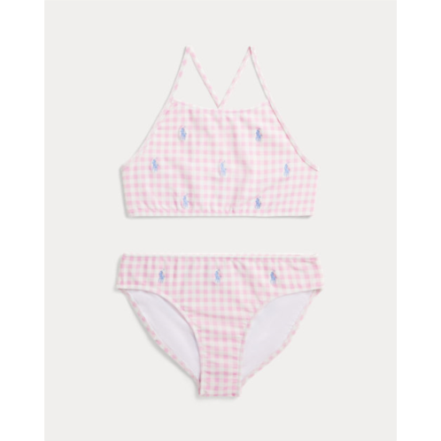 Polo Ralph Lauren Gingham Polo Pony Two-Piece Swimsuit