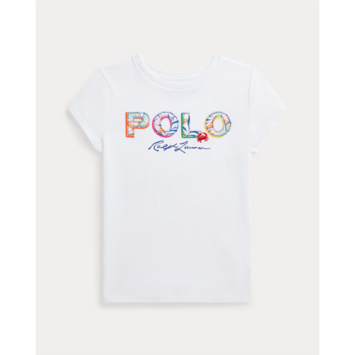 Polo Ralph Lauren Tropical-Logo Cotton Jersey Tee