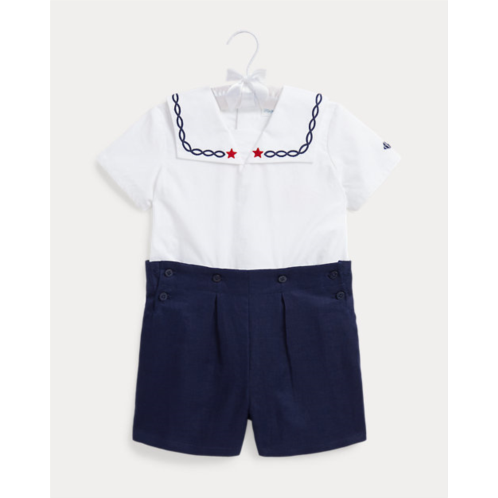 Polo Ralph Lauren Cotton Sailor Shirt & Linen Short Set