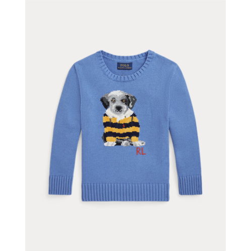 Polo Ralph Lauren Dog-Intarsia Cotton Sweater