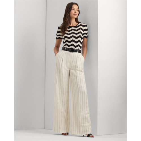 Polo Ralph Lauren Striped Linen-Blend Wide-Leg Pant