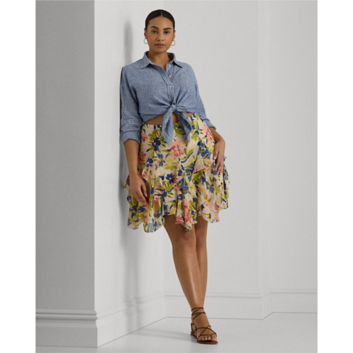 Polo Ralph Lauren Floral Ruffle-Trim Georgette Skirt