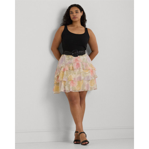 Polo Ralph Lauren Floral Crinkle Georgette Tiered Skirt