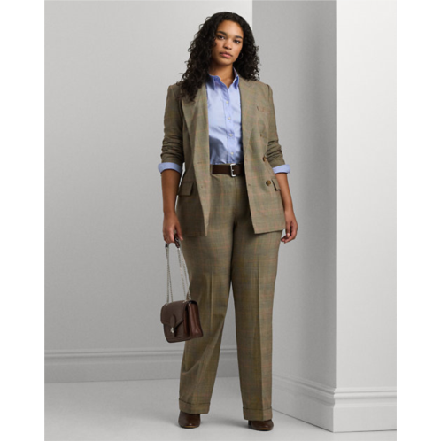 Polo Ralph Lauren Glen Check Pleated Stretch Wool Pant