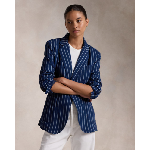 Polo Ralph Lauren Pinstripe Linen-Cotton Blazer