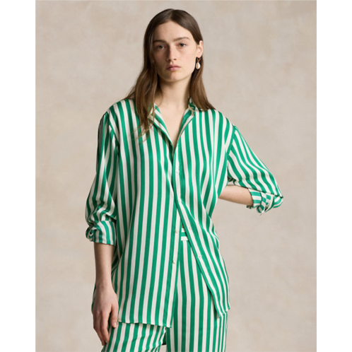 Polo Ralph Lauren Oversize Fit Striped Silk Shirt