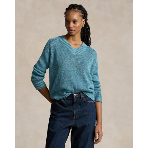 Polo Ralph Lauren Linen-Cotton V-Neck Sweater