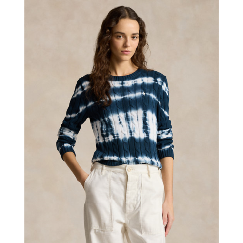 Polo Ralph Lauren Tie-Dye Cable-Knit Cotton Sweater