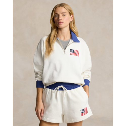 Polo Ralph Lauren Logo Flag Fleece Half-Zip Pullover
