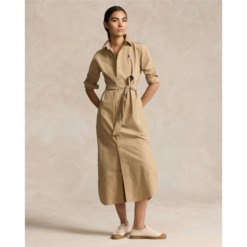 Polo Ralph Lauren Belted Cotton Midi Shirtdress