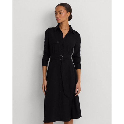 Polo Ralph Lauren Belted Double-Faced Georgette Shirtdress