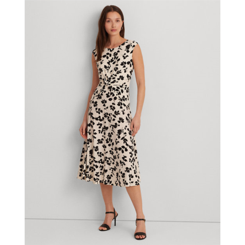 Polo Ralph Lauren Leaf-Print Twist-Front Jersey Dress