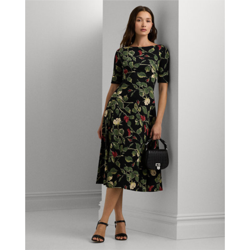 Polo Ralph Lauren Floral Stretch Cotton Midi Dress