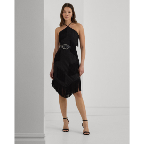 Polo Ralph Lauren Fringe-Trim Fil Coupe Cocktail Dress