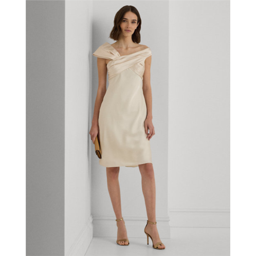 Polo Ralph Lauren Satin Off-the-Shoulder Cocktail Dress