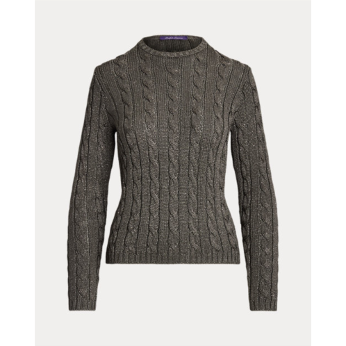 Polo Ralph Lauren Cable-Knit Silk Crewneck Sweater