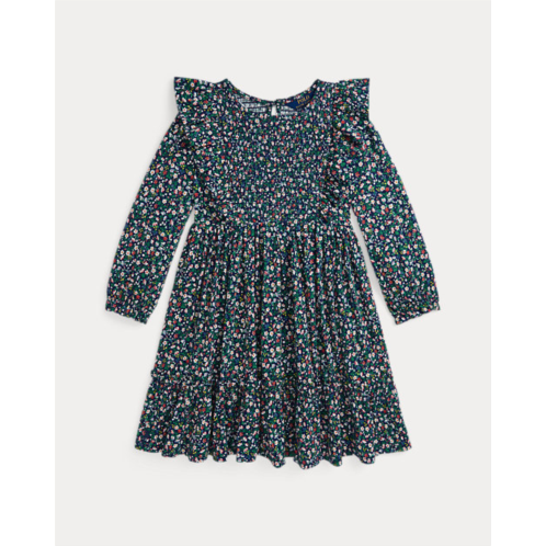 Polo Ralph Lauren Floral Smocked Cotton Jersey Dress