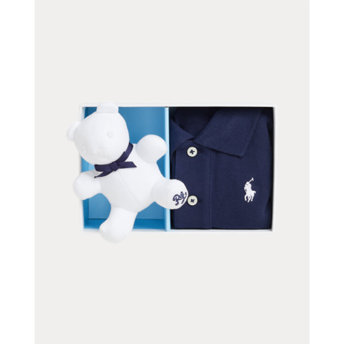 Polo Ralph Lauren Cotton Mesh Polo Shirt & Bear Gift Box