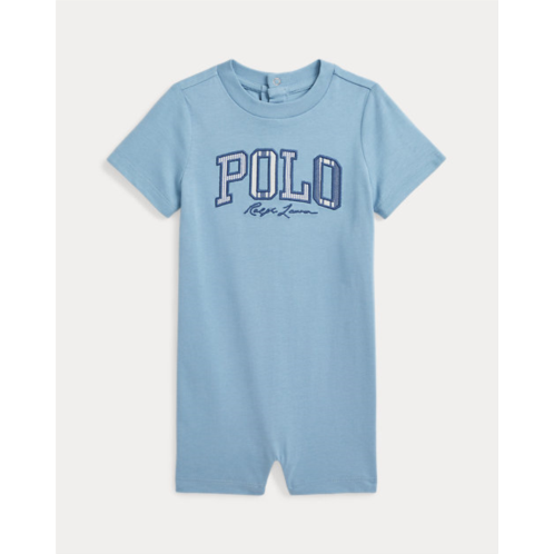 Polo Ralph Lauren Striped-Logo Cotton Jersey Shortall