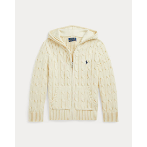 Polo Ralph Lauren Cable Cotton Hooded Full-Zip Sweater