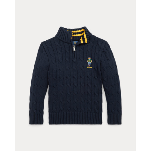 Polo Ralph Lauren Polo Bear Cotton Quarter-Zip Sweater