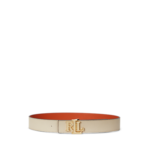 Polo Ralph Lauren Reversible Pebbled Leather Wide Belt