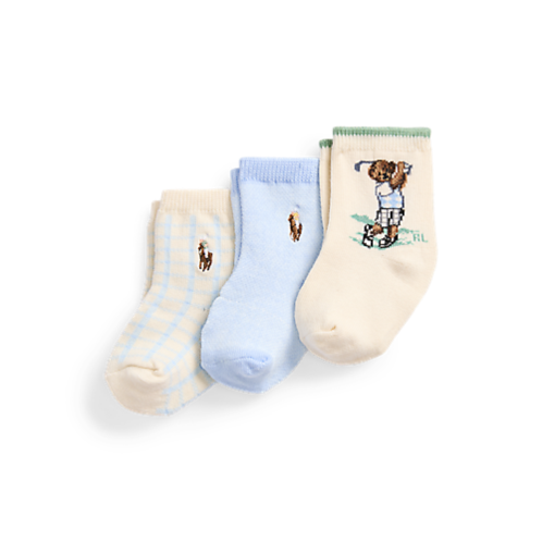 Polo Ralph Lauren Polo Bear Ankle Sock 3-Pack