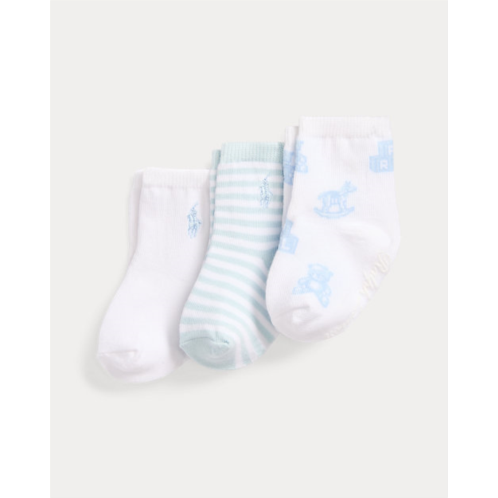 Polo Ralph Lauren Striped Ankle Sock 3-Pack