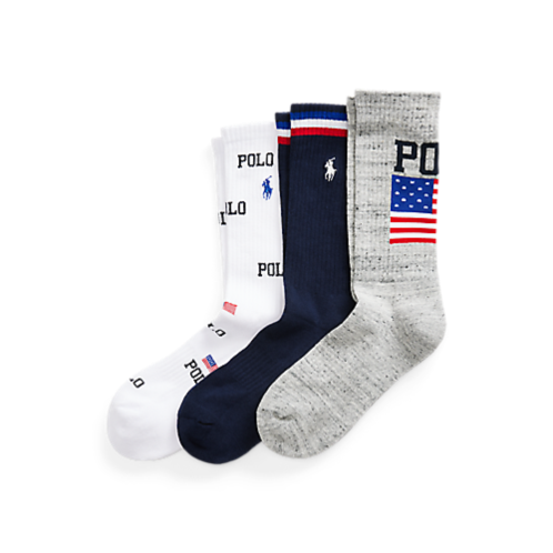 Polo Ralph Lauren Americana Crew Sock 3-Pack
