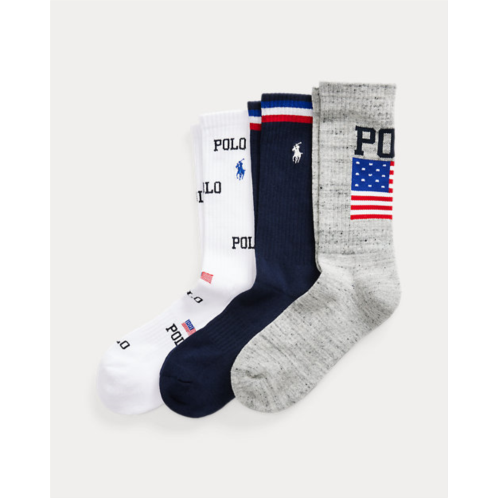Polo Ralph Lauren Americana Crew Sock 3-Pack