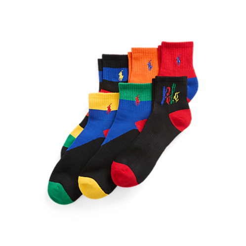 Polo Ralph Lauren Color-Blocked Quarter-Crew Sock 6-Pack