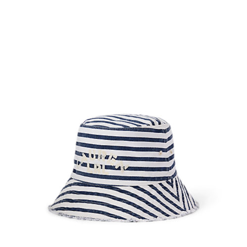 Polo Ralph Lauren Striped Logo Cotton Bucket Hat