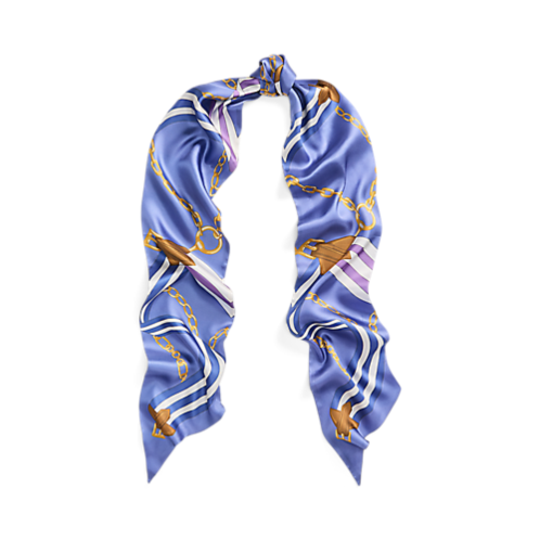 Polo Ralph Lauren Print Reversible Silk Twill Scarf