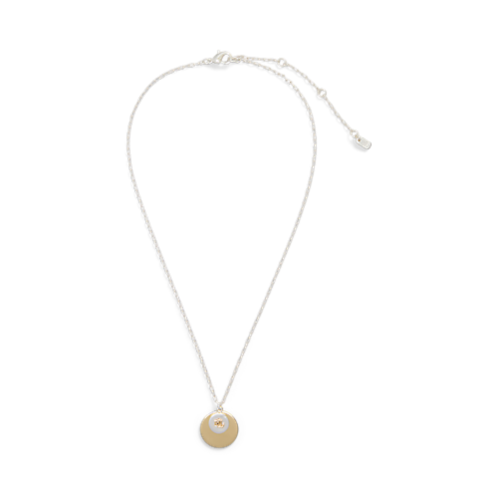 Polo Ralph Lauren Two-Tone Logo Pendant Necklace