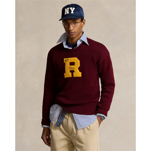 Polo Ralph Lauren Big Fit Cotton Letterman Sweater