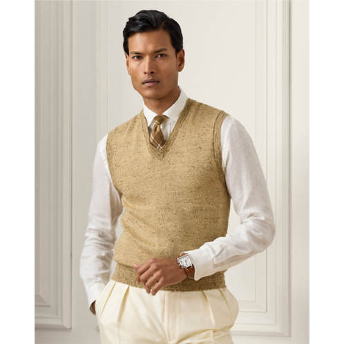 Polo Ralph Lauren Silk-Blend Herringbone Sweater Vest