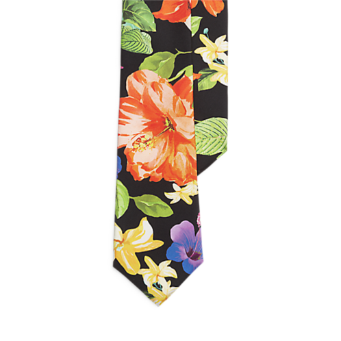Polo Ralph Lauren Tropical-Print Silk Twill Tie
