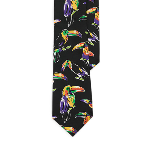 Polo Ralph Lauren Parrot-Print Silk Shantung Tie