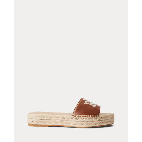 Polo Ralph Lauren Polly Burnished Leather Espadrille