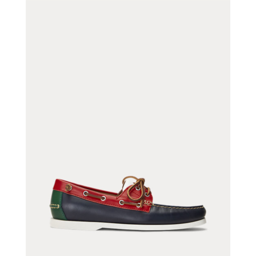 Polo Ralph Lauren Merton Color-Blocked Leather Boat Shoe