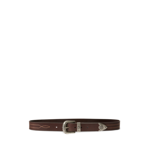 Polo Ralph Lauren Engraved Western Leather Belt