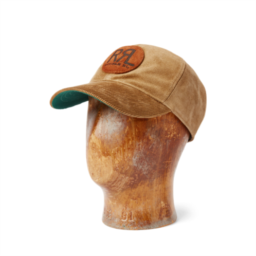 RRL Ranch Logo Suede Ball Cap