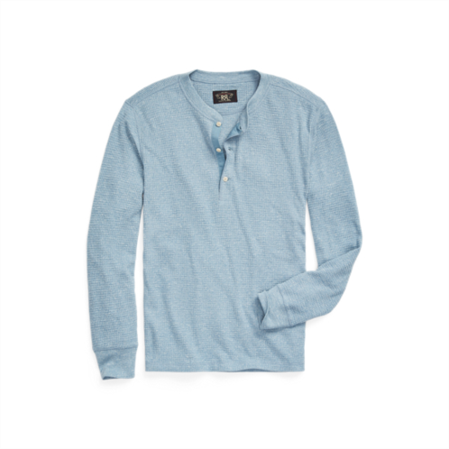 Polo Ralph Lauren Garment-Dyed Waffle-Knit Henley Shirt