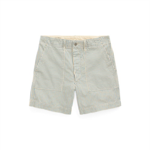 Polo Ralph Lauren Striped Cotton-Linen Field Short